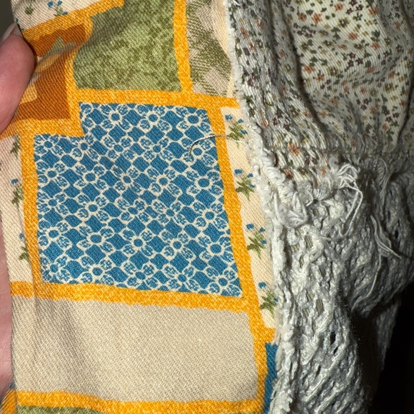 POL Flare Floral Patchwork Crochet Cargo Pants Star M - Picture 9 of 11